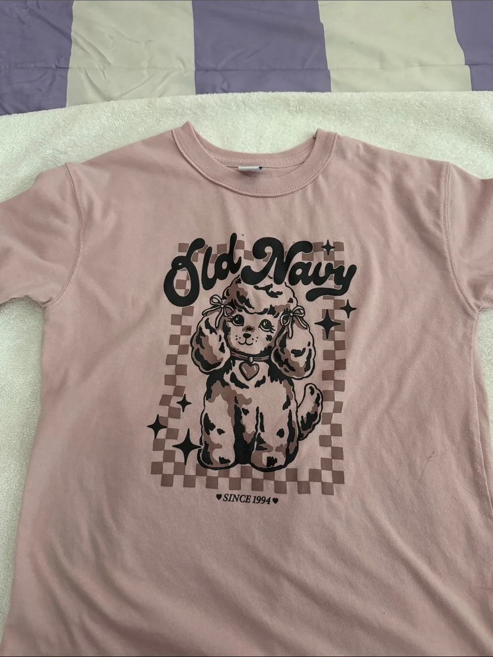 Old Navy Pink Graphic Puppy Tee